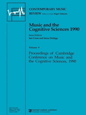 cover image of Music and the Cognitive Sciences 1990